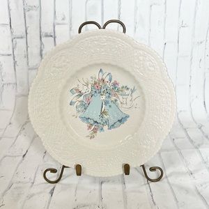 Vintage Royal Cauldon Made in England Keep Forever Bridal Plate with Blue Bells
